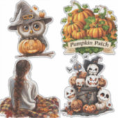 4 Autocollants Halloween de Haute Qualité (Devant)