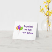 **4 BALLONS** POUR UNE CARTE SPÉCIALE **4 ANNÉE** (Fleur jaune)