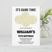 4 Balls Volleyball Birthday Invitations Kaart (Staand voorkant)