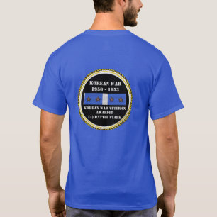 4 BATTLE STARS KOREAN WAR VETERAN T-SHIRT
