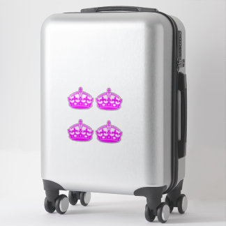 4 Bewaar de kalm kroonroze Fuchsia Sticker