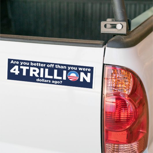 4 biljoen dollar bumpersticker (Op Truck)