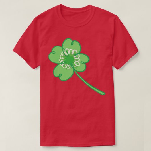 4 bladklaver t-shirt (Design voorkant)