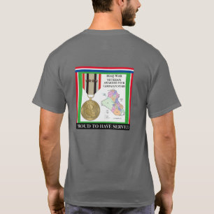 4 CAMPAIGN STARS IRAQ WAR VETERAN T-SHIRT