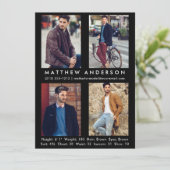 4 carte comp Acteur modèle photo noir (Debout devant)