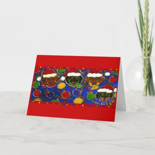 4 Carte de Noël Doxies (Devant)