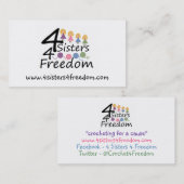 4 carte de visite de liberté des soeurs 4 (Devant / Derrière)
