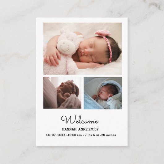 4 carte Faire-part de naissance photo | Nouvelle c (Devant)