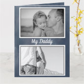 4 Carte Fête des pères Photo De Love Daughter (Fleur jaune)