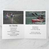 4 Carte Fête des pères Photo Du Fils Admirant (Intérieur)