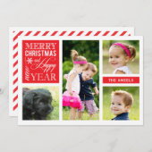 4 carte photo de vacances de la photo | (Devant / Derrière)