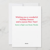 4 cartes de Noël pour avions de combat militaires (Dos)