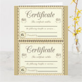 4 Certificats-Cadeaux Carte (Fleur jaune)