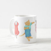 4 CHATS EN PYJAMA Mug Blanc (Devant gauche)