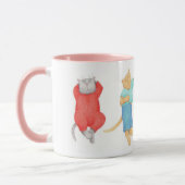4 CHATS EN PYJAMA Tasse Rose Combo (Gauche)