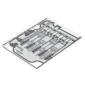4 cilindermotorvector notitieboek (Linkerzijde)
