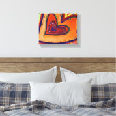 4 Coeurs d'amour Peinture Toile Art Imprimer (Insitu(Chambre))