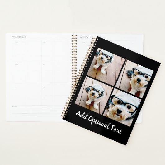 4 Collage de photos Texte facultatif — Peut modifi (Devant avec enveloppe)