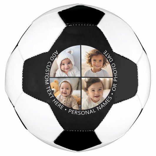 4 Collage photo avec courbure Texte personnalisé a (Devant)