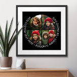 4 Collage photo avec courbure Texte personnalisé a<br><div class="desc">Ajoutez 4 photos et du texte pour faire une conservation spéciale pour un ami ou un événement familial. La bordure et l'arrière - plan sont noirs mais peuvent être changés dans la zone de conception avancée. Utilisez vos photos Instagram carrés pour obtenir les meilleurs résultats ! POUR MODIFIER L'ARRIÈRE -...</div>