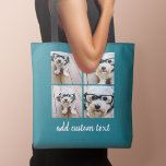 4 Collage photo - CHOISISSEZ VOTRE COULEUR ARRIÈRE<br><div class="desc">Utilisez quatre photos carrés pour créer un cadeau unique et personnel. Ou vous pouvez garder le chiot hipster et faire un gardien branché. Si vous avez besoin d'ajuster les images,  cliquez sur l'outil personnaliser pour apporter des modifications.</div>