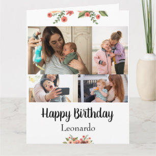 4 Costumize Foto's Gepersonaliseerde Script Verjaa Kaart
