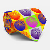 4 couleurs Pop Art Cravate de basket-ball (Roulé)
