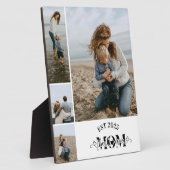 4 Custom Photo Collage Best Mom Ever  Fotoplaat (Zijkant)