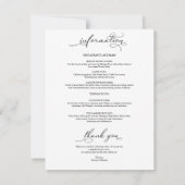 4 dagen trouwweekend reisplan Elegant script Kaart (Achterkant)