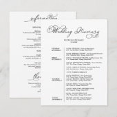 4 dagen trouwweekend reisplan Elegante script Kaart (Voorkant / Achterkant)