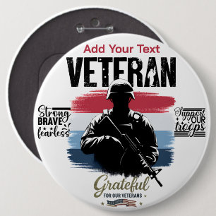 #4 Dankbaar voor onze Veteranen Ronde Button 6,0 Cm