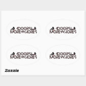4 Deuren Meer hoeren Ovale Sticker (Vel)