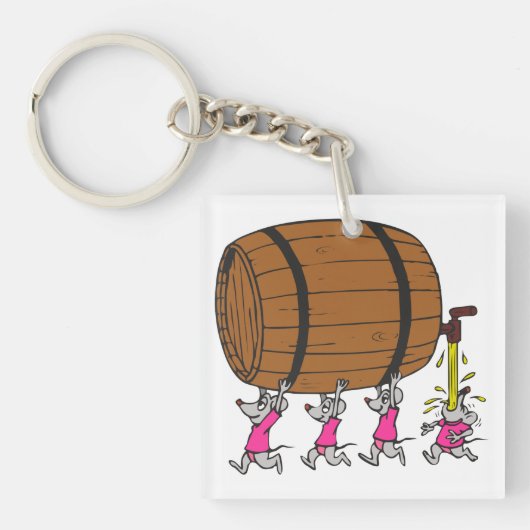 4 Drink muizen Sleutelhanger (voorkant)