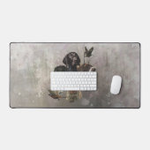 4 Duitse kortharige pointer kleuren Bureaumat (Keyboard & Muis)