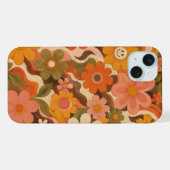 4. Étui pour téléphone Fleurs Retro Groovy (Verso Horizontal)