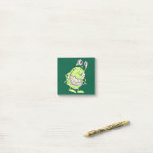 4 Eye Green Monster Alien cartoon Sticky Notes (Op bureau)