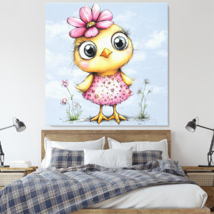 #4 Fantasie Kuiken Canvas Afdruk