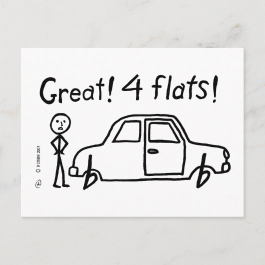 4 Flats Briefkaart (Voorkant)