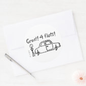 4 Flats Ronde Sticker (Envelop)