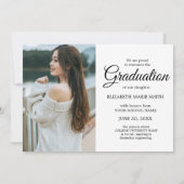 4 Foto Afstuderen Collage Simple Moderne Script Kaart (Achterkant)