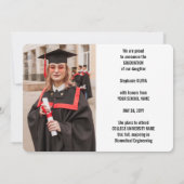 4 Foto Afstuderen Collage Zwart Wit Script Aankondiging (Achterkant)