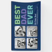 4 Foto Beste vader ooit - Whimsical Greep Spandoek (Verticaal)