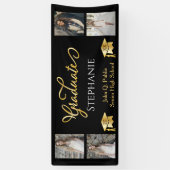 4 Foto: Black Gold Afstuderen Name School Spandoek (Verticaal)