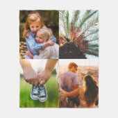 4 Foto Blanket Edge Print Sjabloon Soft Fleece Deken (Voorkant)