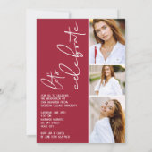 4 Foto Collage Afstuderen Crimson Kaart (Achterkant)