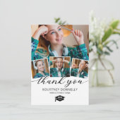 4 Foto Collage Afstuderen dank u kaart (Staand voorkant)