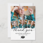4 Foto Collage Afstuderen dank u kaart (Voorkant)