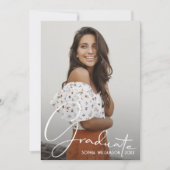 4 Foto Collage Afstuderen verbrand Sinaasappel Aankondiging (Voorkant)