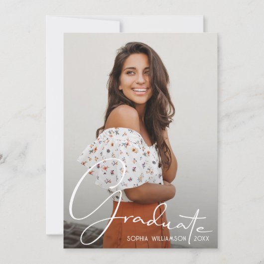 4 Foto Collage Afstuderen verbrand Sinaasappel Kaart (Voorkant)