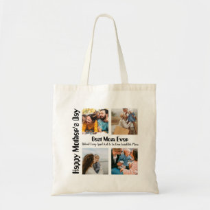4 Foto Collage Beste mama ooit Tote Bag